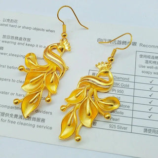 High Quality 24K Gold Peacock Earrings - Epictzar Intl.