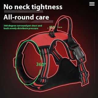 Pet Chest Harness Anti-Collision Vest Style Reflective Chest Harness Large Dog Pet Chest Harness Leash Set