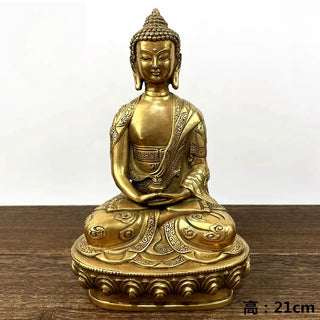 Tibetan Brass Buddhism Bronze Buddha Statue