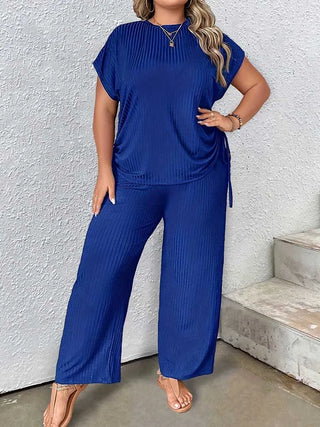 Clothing Female Casual Set 5xl Summer Suit Soft Tshirt and Pant Sets Plus Size 2 Piece Sets Women Outfit Wholesale Dropshipping