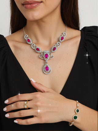 Natural Ruby Gemstone Necklace Pendant