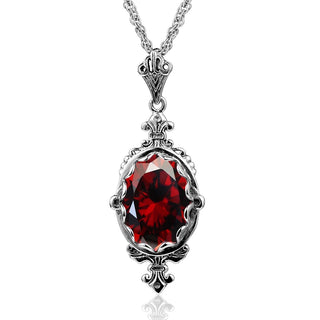 Trendy Garnet Vintage Wedding Pendant
