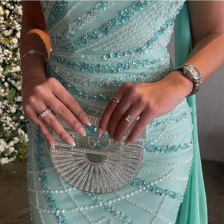 Delicate  Sequined Beading Strapless Dress