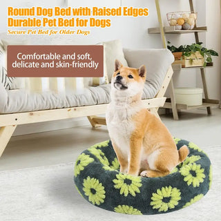 Anti-slip Bottom Cozy Round Pet Bed