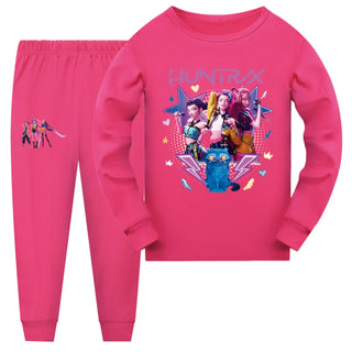Kpop Demon Hunters Cartoon Kids Clothes Rumi Mira Zoey Girls Pajama Set Fashion Boys Long Sleeve Pyjamas Children Sleepwear Suit