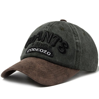 CNTANG PU Leather Washing Cotton Men Baseball Cap Letter Embroidery Women's Caps Summer Casual Unisex Sun Visor Hat Adjustable