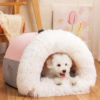 Portable Warm Plush Dog Kennel