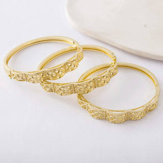LUIZADA New Vintage Indian Women'S Bracelet African Wedding Luxury Gold Plated Bride Exquisite Lucky Bangle Jewelry