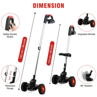 Cordless Weed Wacker Lawn Trimmer