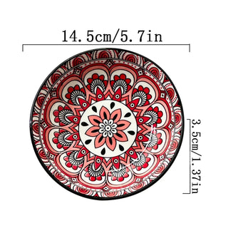 Creative 6-Piece Bohemian Ceramic Plates