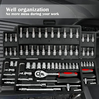 Durable Steel Ratchet Wrench Socket Set