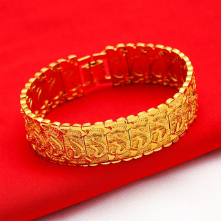 Men's 24K Gold Dragon Bracelet