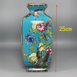 Antique Porcelain Enamel Painting Square Vases