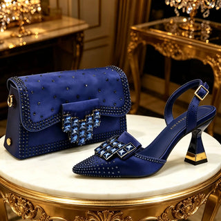Stylish Slingback Heels & Matching Handbag Set