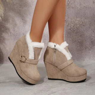 Suede Thickened Plush Warm Booties