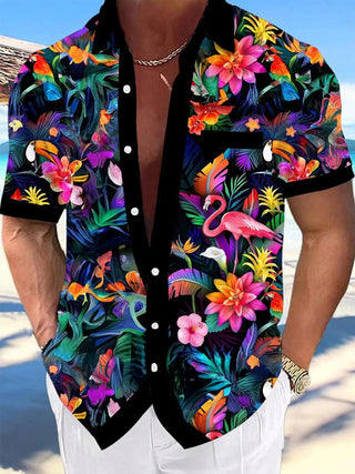 Leisure Street Walk Hawaiian Printed Full Open Button Shirt - Epictzar Intl.