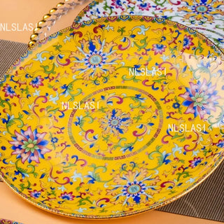 Elegant Palace-Style Ceramic Dinner Plate