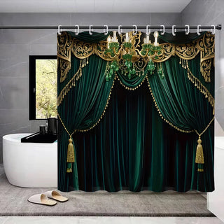 Luxury Velvet Shower Curtain Set