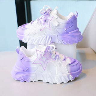 Star Decoration Breathable Chunky Sneakers