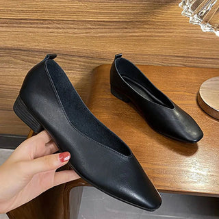 Elegant Square Toe Cute Flats Shoes - Epictzar Intl.