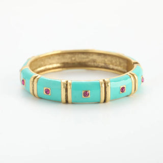 Vintage Designer Bamboo Enamel Bangle