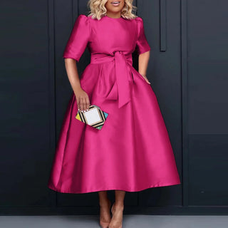Puff Sleeve Evening Party Dress