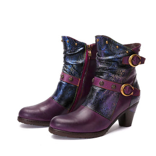 Handmade Genuine Leather High Heel Boots
