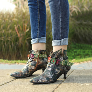Women Multicolor Bohemian Booties