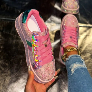 Rhinestone Sparkles Luxury Platform Sneakers - Epictzar Intl.