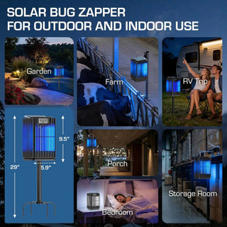 Solar-Powered Cordless Bug Zapper