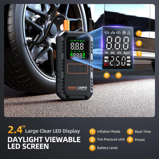 Air Compressor 4-IN-1 Car Jump Starter