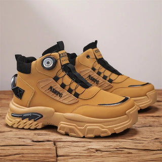 Autumn and winter plus size men's boots with knobs fashionable sports and leisure shoes outdoor work ankle boots hiking boots