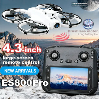 ES800 Pro Mini Drone 8K Professional HD Camera Brushless WiFi FPV Dron Obstacle avoidance Screen Helicopters Quadcopter Boy Toys