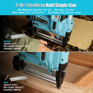 2 - in - 1 Cordless Upholstery Staple Gun - Epictzar Intl.