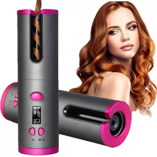 Automatic Hair CurlerWirelessWith CeramicBarrel 6 HeatTimer Modes RechargeablePortabl FastHeatingStylerFor PerfectCurlsEveryTime