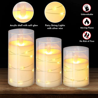 RC Romantic Flickering Wick Candles