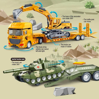 Semi-carrier Trailer Construction Toy Vehicle