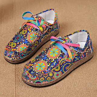 Women's Ethnic Colorful Printed Shoes