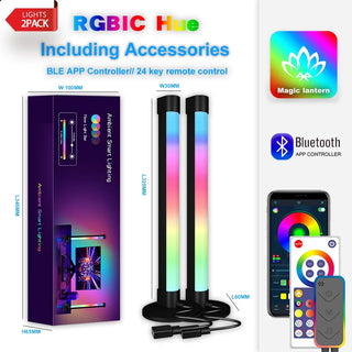 RGB Colorful TV Background Music Pickup Lights Computer Desktop Bedside Ambient Rhythmic Lamp Tuya WIFI APP Contol Night Light