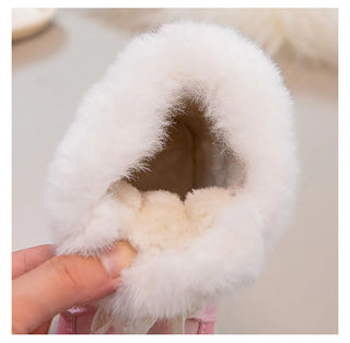 Faux Fur Winter Boots For Girls Thick Warm Children's Plush Boots Trend Fashion Teenager Kid's Snow Boots Outdoor Warm Boots