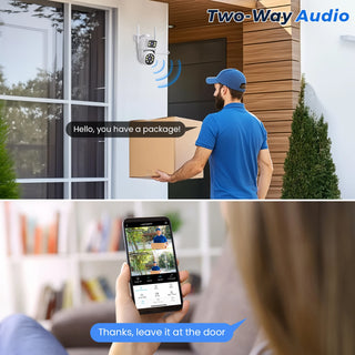 8MP 4K Dual Lens Wifi Surveillance Camera Outdoor HD 5K PTZ IP Camera Auto Tacking Night Vision Security Protection CCTV Camera