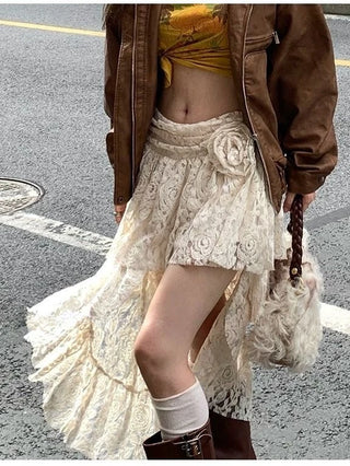 French Sweet Princess Lace Skirt