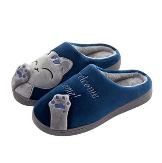 Cute Cartoon Embroidery Round Toe Slippers