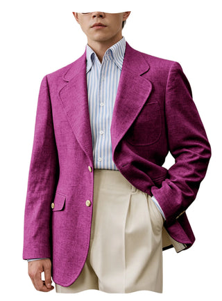 Linen Single Breasted Blazer Business Suit