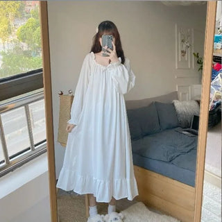 Women Long-sleeved Loose Nightdress