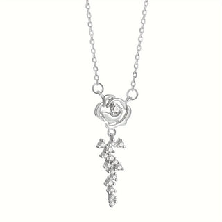 Trendy Rose Moissanite Elegant Pendant