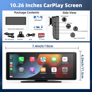 Portable HD Touchscreen Wireless Carplay