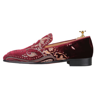 Custom-Made Craftsmanship Silk Velvet Loafers