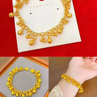 Reaped light luxury bracelet 24K gold, women, AU999 banquet occasions, elegant standard