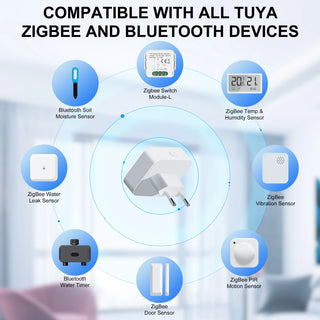 GIRIER Tuya ZigBee Gateway Hub Plug-in Type Multi-mode ZigBee Bluetooth Gateway Bridge for Smart Home Automation Work with Alexa